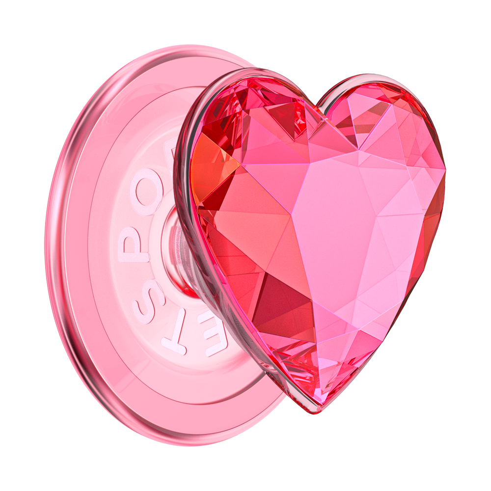 Crystal Heart Neon Pink —  MagSafe PopGrip - US 24634