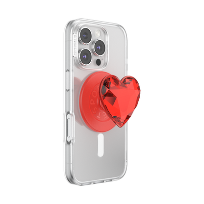Crystal Heart Rosso —  MagSafe PopGrip - US 26862