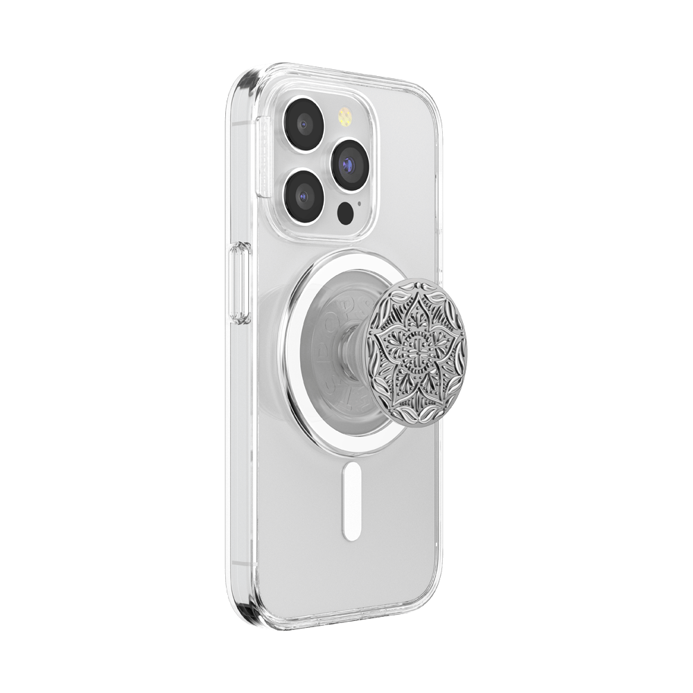 Enamel Silver Mandala — MagSafe PopGrip - US 50136