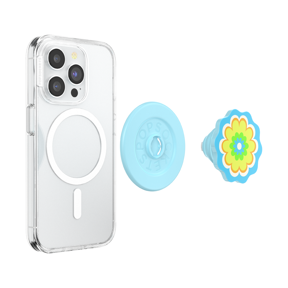 Molded Flower Kaleidoscope Blue — MagSafe PopGrip - US 89278