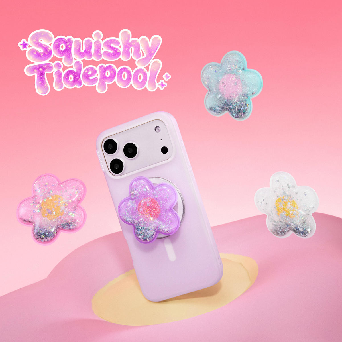 Tidepool Squishy Daisy Pink — MagSafe PopGrip - US 51092