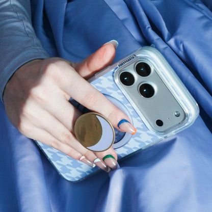Lilac Houndstooth — iPhone 15 MagSafe Case - US 94538